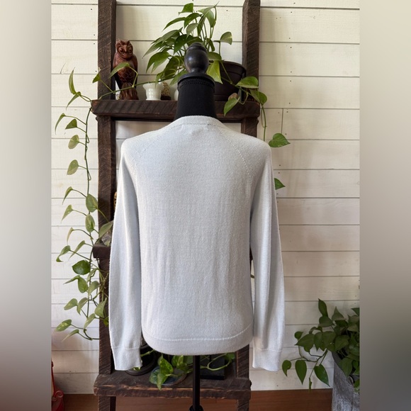 Banana Republic Light Pale Blue Long Sleeve 100% Merino Wool Sweater - Picture 9 of 17